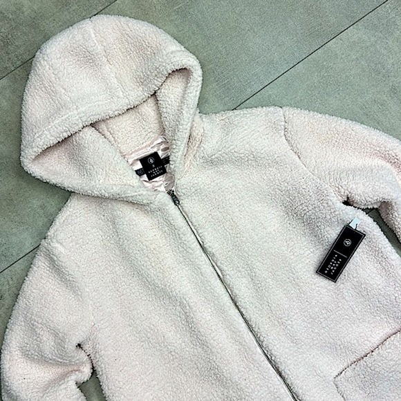 🔆VOLCOM🔆 GMJ SHERPA COAT light pink super soft, cozy, comfortable warm - Picture 5 of 14